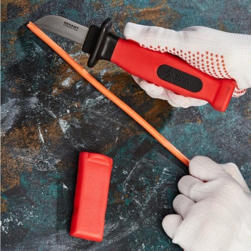 Нож монтажника REXANT 12-4933 нержавеющая сталь, лезвие 50 мм - изображение 5