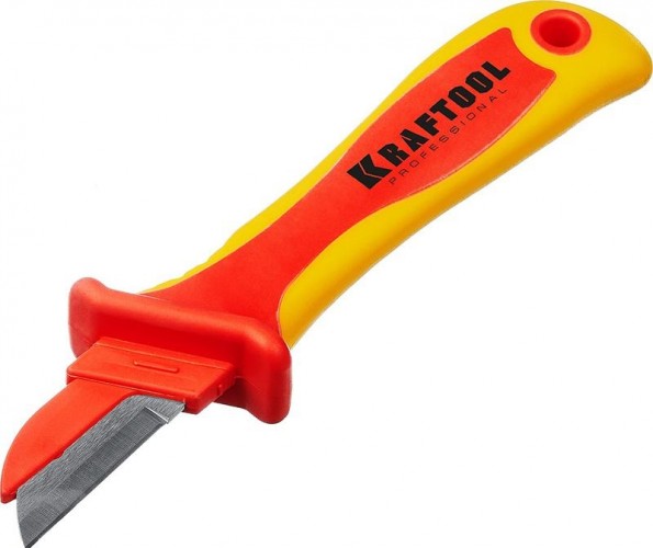 Нож монтерский KRAFTOOL KN-1 нож электрика прямой, 45401