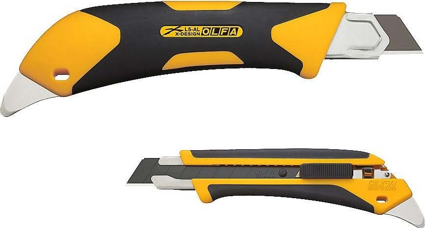 Нож Olfa OL-L5-AL "autolock", двухкомпонентный корпус, 18мм - изображение 3