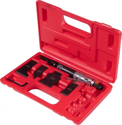 Нож пневматический MIGHTY SEVEN QK-112N скребковый 4200 ход/мин, с набором насадок(6  шт) - изображение 5