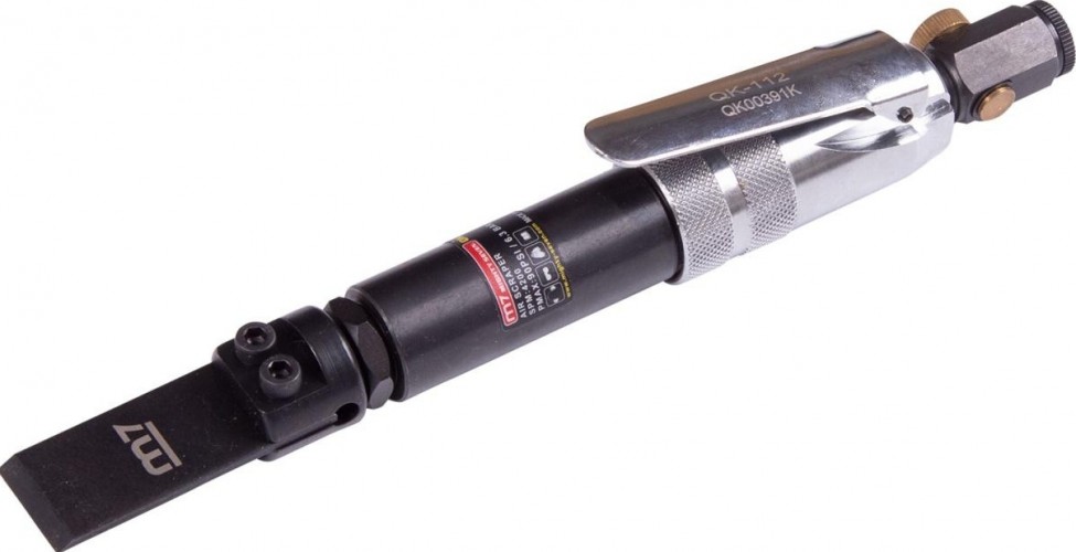 Нож пневматический MIGHTY SEVEN QK-112N скребковый 4200 ход/мин, с набором насадок(6  шт)