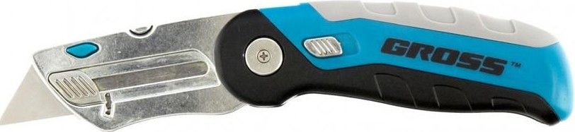 Нож ремонтно-монтажный GROSS 175 мм складной, трехкомпонентная рукоятка 78882
