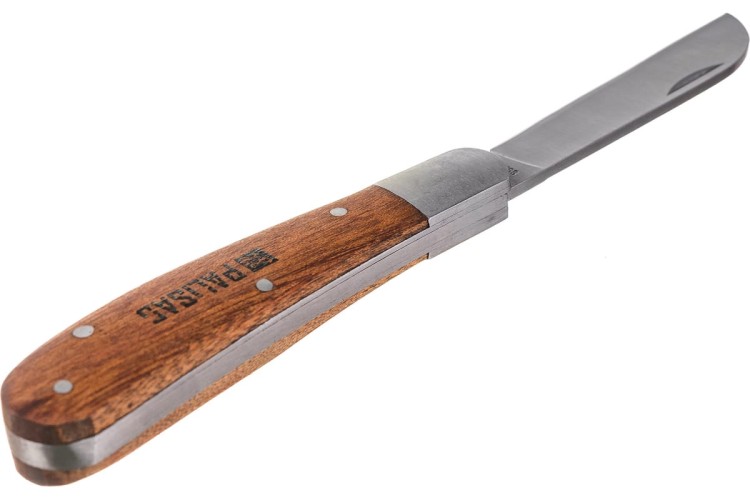 Нож садовый PALISAD 79003 173 мм складной, прямое лезвие, деревянная рукоятк - изображение 5