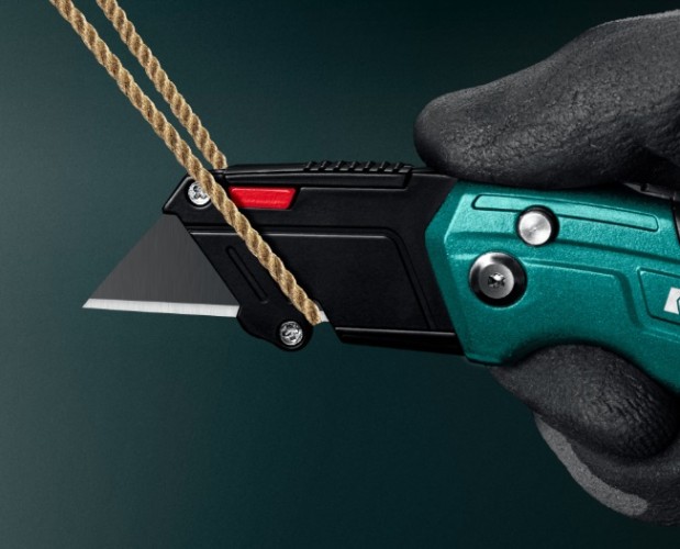 Нож складной KRAFTOOL KOMPAKT-А24 с трапециевидным лезвием 09242 - изображение 3