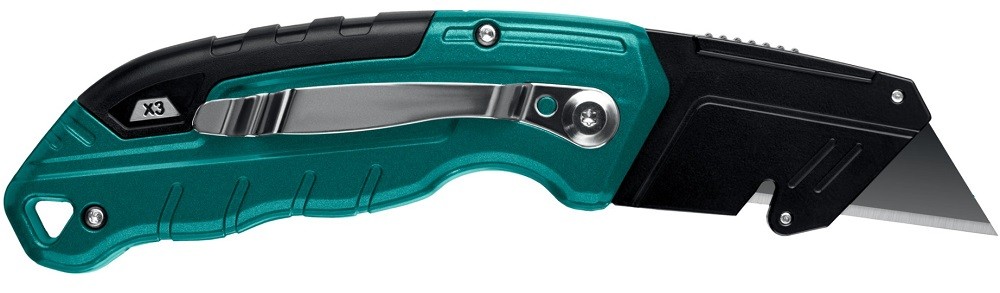 Нож складной KRAFTOOL KOMPAKT-А24 с трапециевидным лезвием 09242