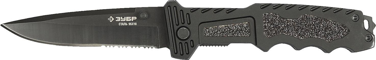 Нож складной "ПРЕМИУМ" ЗУБР ДИВЕРСАНТ тактический, усилен. метал. рукоятка, 265мм 47717