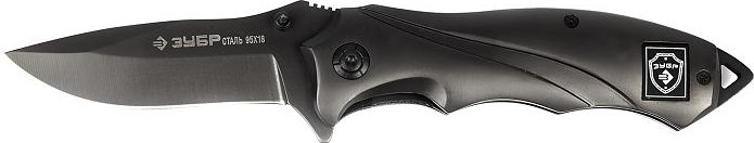 Нож складной "ПРЕМИУМ" ЗУБР ТИТАН эргономичная рукоятка, 210мм/лезвие 80мм 47719