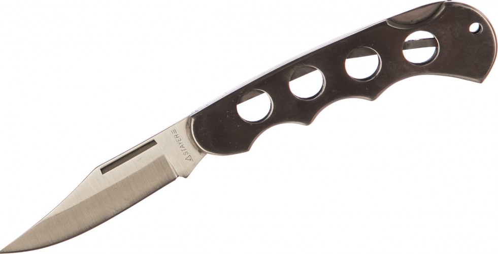 Нож складной STAYER MASTER цельнометаллическая облегченная рукоятка 47613_z01 47613_z01