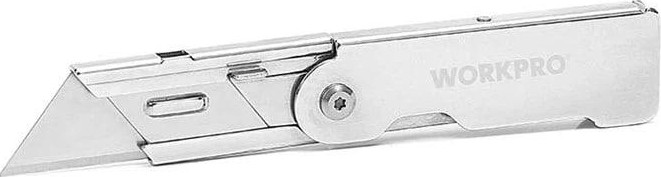 Нож складной WORKPRO WP211001 стальной со сменными лезвиями