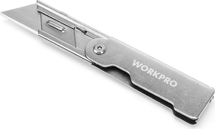 Нож складной WORKPRO WP211001 стальной со сменными лезвиями - изображение 3