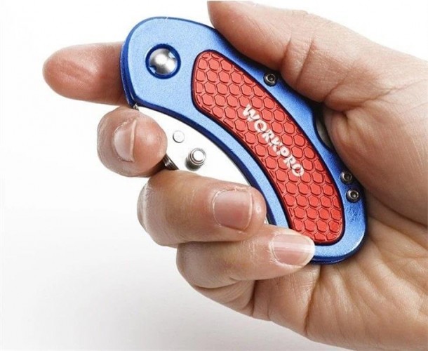 Нож складной WORKPRO WP211005 алюминиевый, со сменными лезвиями - изображение 4