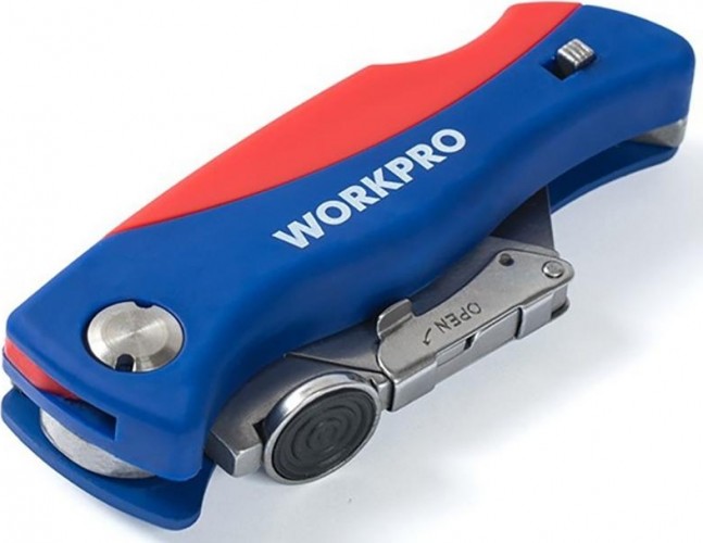 Нож складной WORKPRO WP211006 со сменными лезвиями - изображение 4