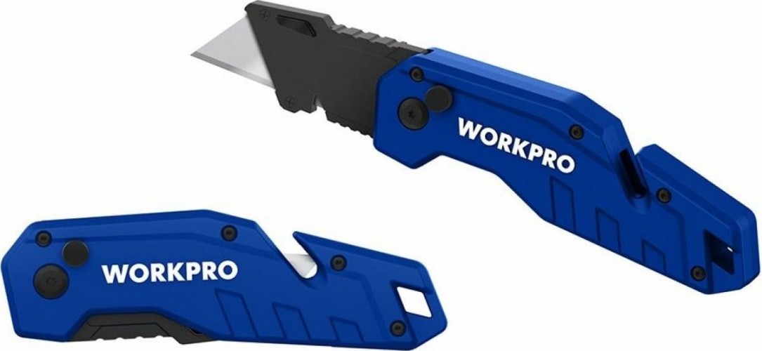 Нож складной WORKPRO WP211008 со сменными лезвиями - изображение 2