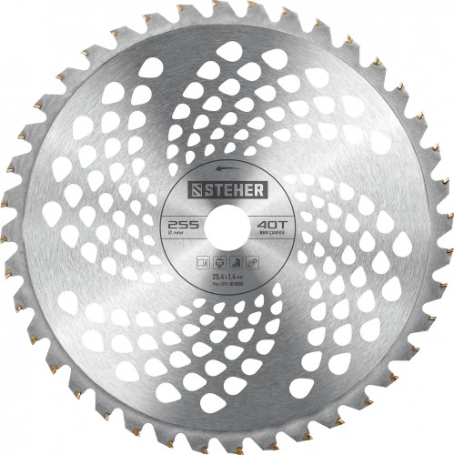 Нож Steher ТВН-40 для триммера 255 мм 40t 75140