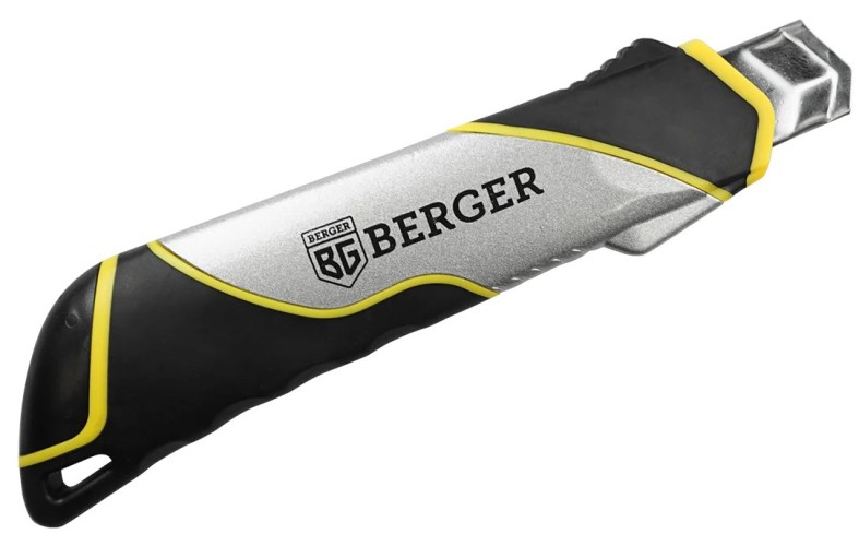 Нож строительный BERGER BG1351 металлический с сегментированным лезвием 18мм - изображение 2