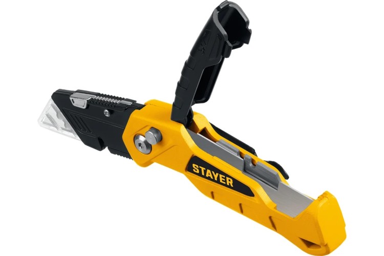 Нож строительный STAYER 0946 Hercules-A24, металлический трапециев. лезвием - изображение 4