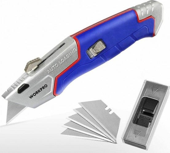 Нож строительный WORKPRO WP213012 выдвижной проф - изображение 5