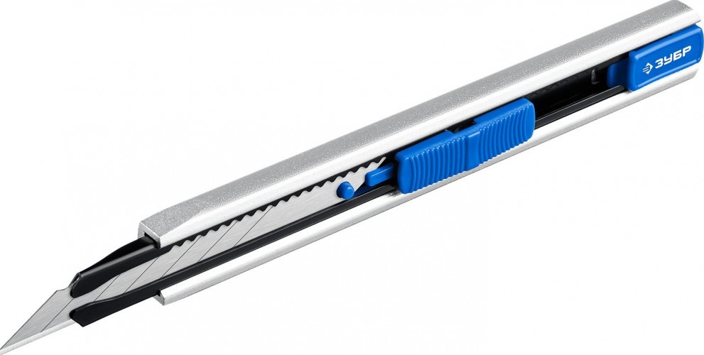 Нож строительный ЗУБР металлический с автостопом про-9а, сегмент. лезвия 9 мм 09152 - изображение 3