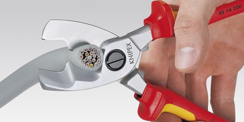 Ножницы для резки кабеля диэлектрические KNIPEX KN-9516200SB VDE с двойными режущими кромками - изображение 2