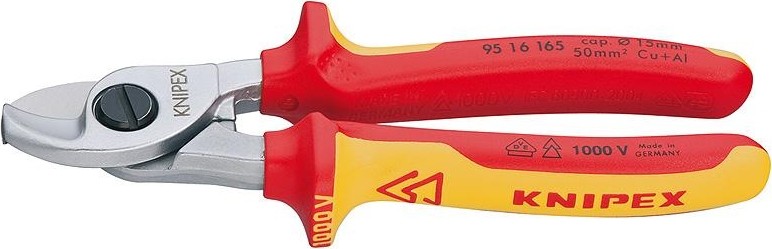 Ножницы для резки кабеля диэлектрические KNIPEX 9516165 1000 V, 165 мм KN-9516165
