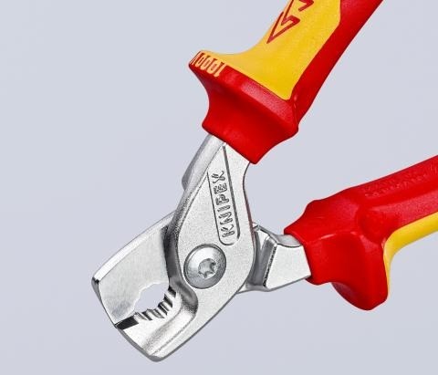 Ножницы для резки кабеля диэлектрические KNIPEX KN-9516160SB VDE ø 15 мм, 160 мм, ручки - изображение 3