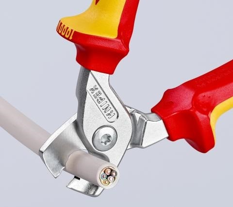 Ножницы для резки кабеля диэлектрические KNIPEX KN-9516160SB VDE ø 15 мм, 160 мм, ручки - изображение 4