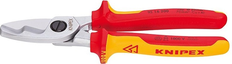 Ножницы для резки кабеля диэлектрические KNIPEX 9516200 1000 V, 200 мм KN-9516200