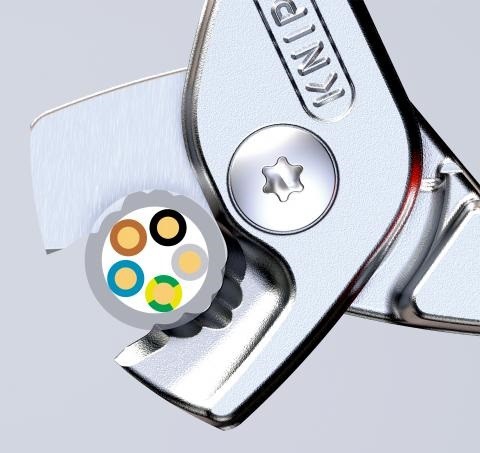 Ножницы для резки кабеля диэлектрические KNIPEX KN-9516160SB VDE ø 15 мм, 160 мм, ручки - изображение 2