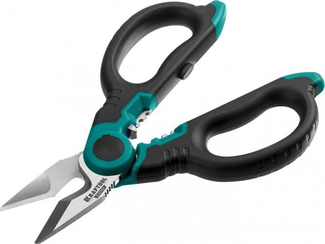 Ножницы электрика KRAFTOOL ELECTRIC 4-в-1, 160 мм с чехлом 23356