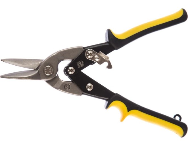 Ножницы по металлу BERGER BG1233 ручные, усиленные рычажные (прямой рез) 250 мм