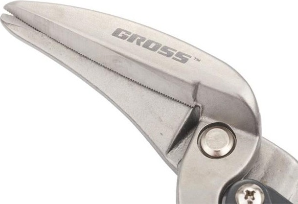 Ножницы по металлу GROSS "Piranha" 270 мм, прямой рез, CrMO, двухкомпонент. рукоятки 78333 - изображение 4