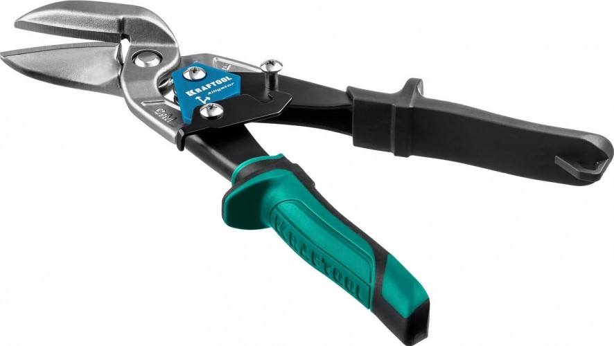 Ножницы по металлу KRAFTOOL Alligator правые усиленные с выносом, 250 мм 2328-OR - изображение 3