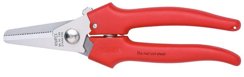 Ножницы технические KNIPEX KN-9505190SB комбинированные для реза картона, пластика, фольги