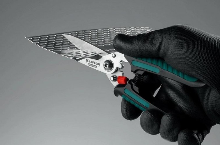 Ножницы технические KRAFTOOL ALLIGATOR многофункциональные прямые 200 мм 23201 - изображение 5