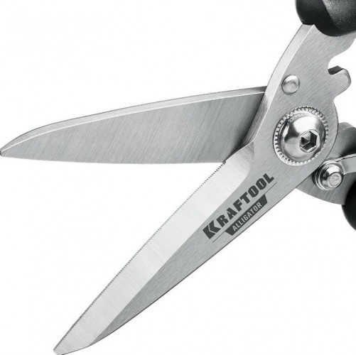 Ножницы технические KRAFTOOL ALLIGATOR многофункциональные прямые 200 мм 23201 - изображение 4