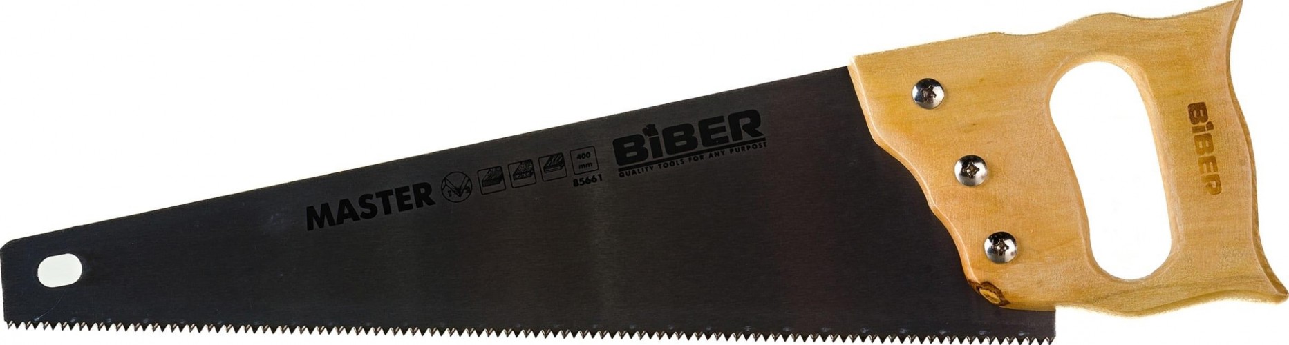 Ножовка по дереву Biber Мастер 85661 2d заточка, средний зуб, 400мм тов-080815