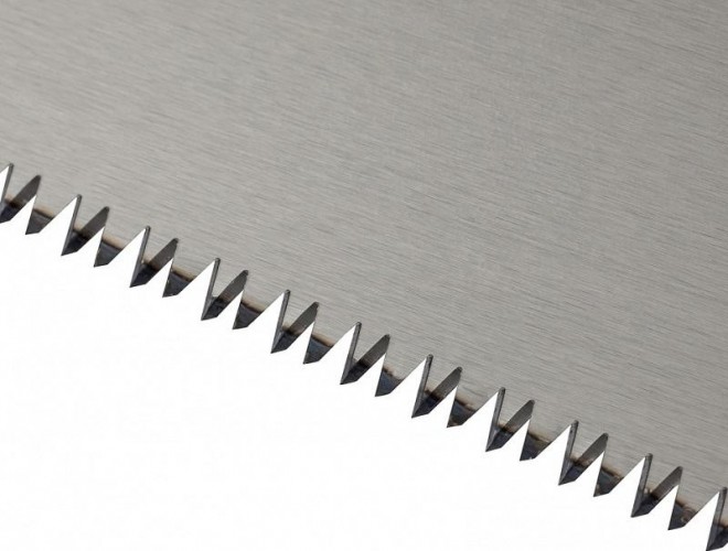 Ножовка по дереву Denzel 9 TPI 450 мм, зуб 3d, металлопл. рукоятка 24140 - изображение 3