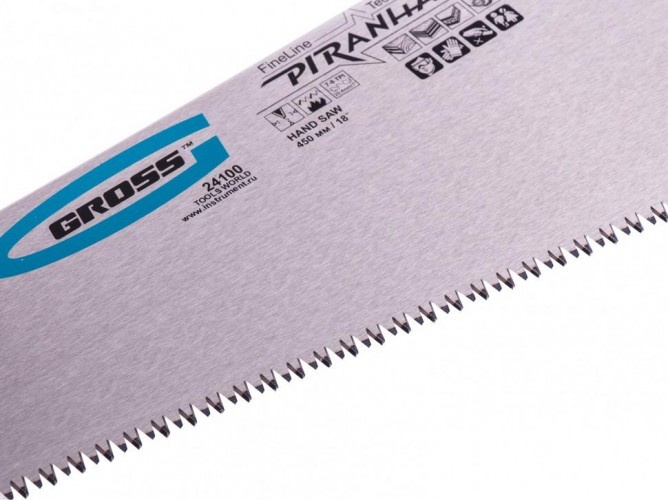 Ножовка по дереву GROSS 450 мм "piranha", 7-8 tpi, зуб-3d, каленый зуб, 2-х комп. 24100 - изображение 3