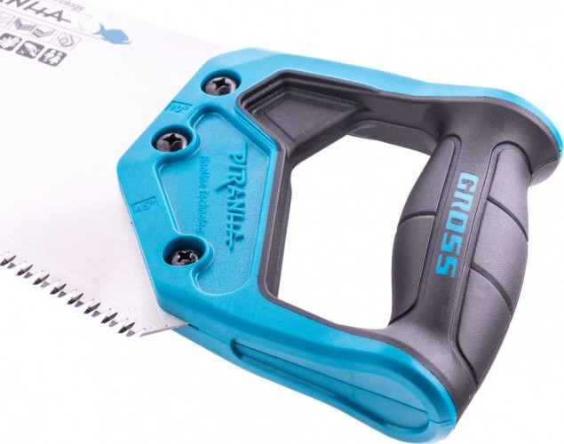 Ножовка по дереву GROSS 450 мм "piranha", 11-12 tpi, зуб-3d, каленый зуб, 2-х ком 24103 - изображение 2