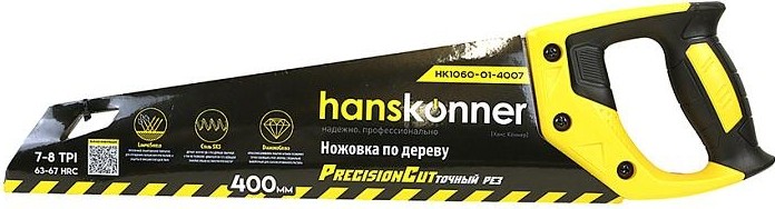 Ножовка по дереву HANSKONNER HK1060-01-4007 400мм, чистый рез