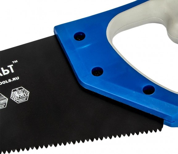 Ножовка по дереву Кобальт 246-166 500 мм, тефлоновое покрытие закал. зуб, 3d-заточка - изображение 3