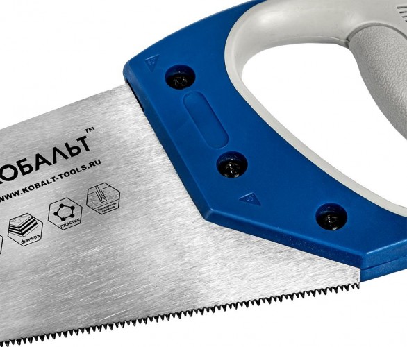 Ножовка по дереву Кобальт 248-788 350 мм, закаленный зуб, 3d-заточка, двухк. рукоятк - изображение 4