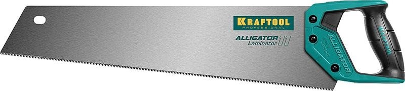 Ножовка по дереву KRAFTOOL "Alligator LAMINATOR" 500 мм, 11 tpi 3d зуб,по ламинату 15207
