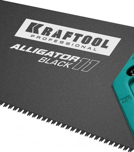 Ножовка по дереву KRAFTOOL "Alligator BLACK" для точного реза 450 мм, 11 tpi 3d зуб, 15205-45 - изображение 2