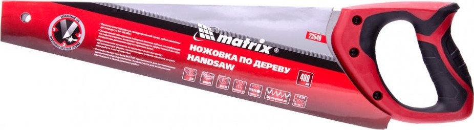 Ножовка по дереву MATRIX 400 мм , 7-8 tpi, зуб-3d, каленый зуб, двухкомпонен 23540 - изображение 3