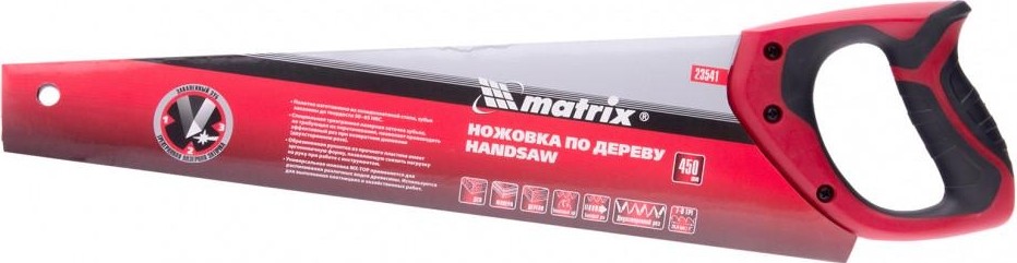 Ножовка по дереву MATRIX 450 мм,  7-8 tpi, зуб-3d, каленый зуб, двухкомпонен 23541 - изображение 4
