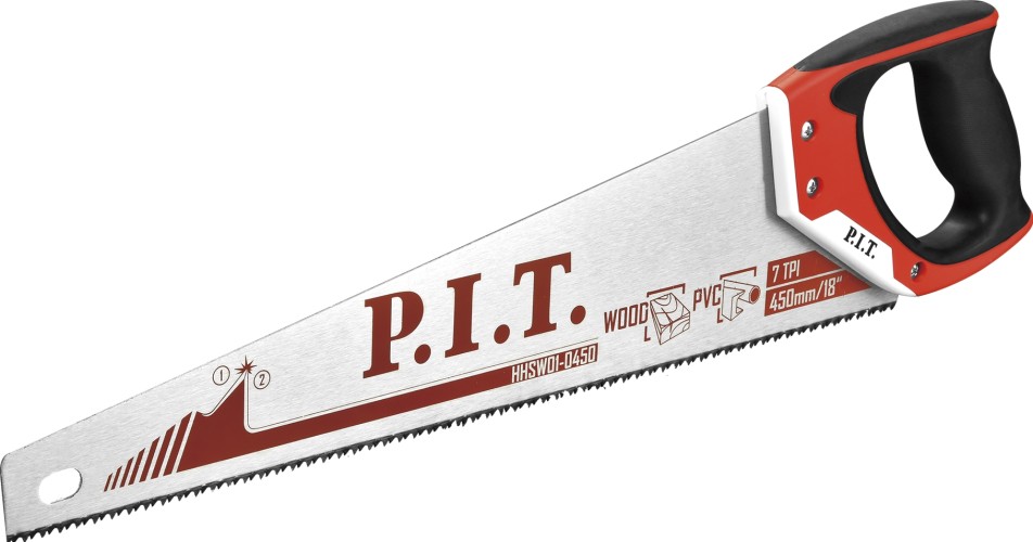 Ножовка по дереву P.I.T. HHSW01-0450 450 мм, 7 зубов
