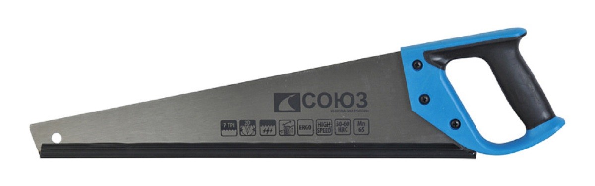 Ножовка по дереву СОЮЗ 1060-22-450С 450мм, 7tpi, 2d