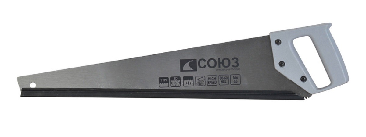 Ножовка по дереву СОЮЗ 1060-14-500С 500мм, 5tpi, 2d