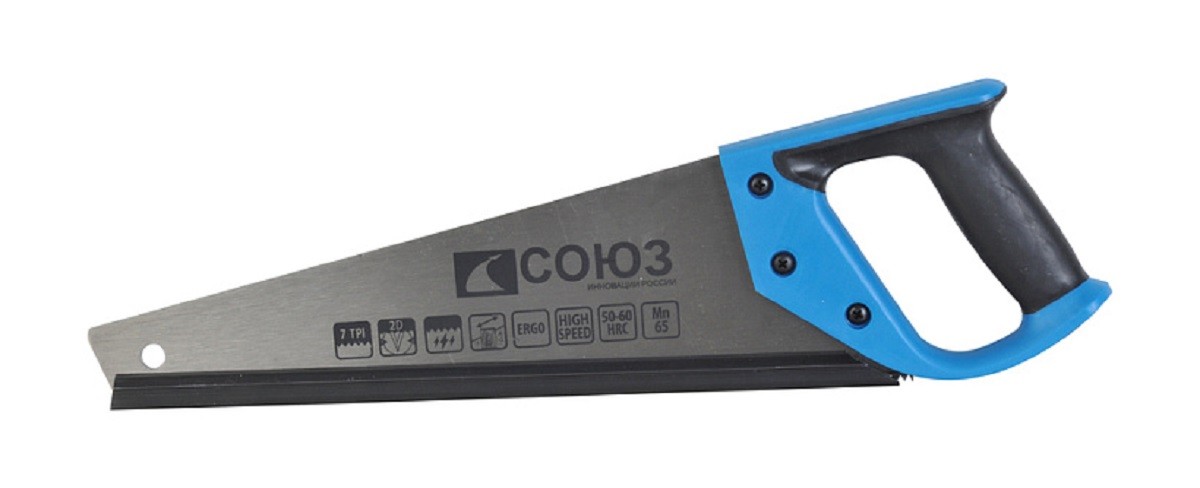 Ножовка по дереву СОЮЗ 1060-22-350С 350мм, 7tpi, 2d